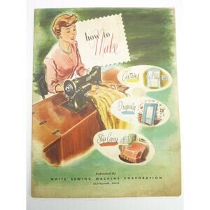 Vintage 1949 How to Make Curtains Draperies Slip Covers Booklet Sewing Machine